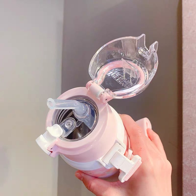 Starbucks × Thermos China 2022 Sakura Season 550ml pink sakura with bird vacuum cup（2 ways to use）
