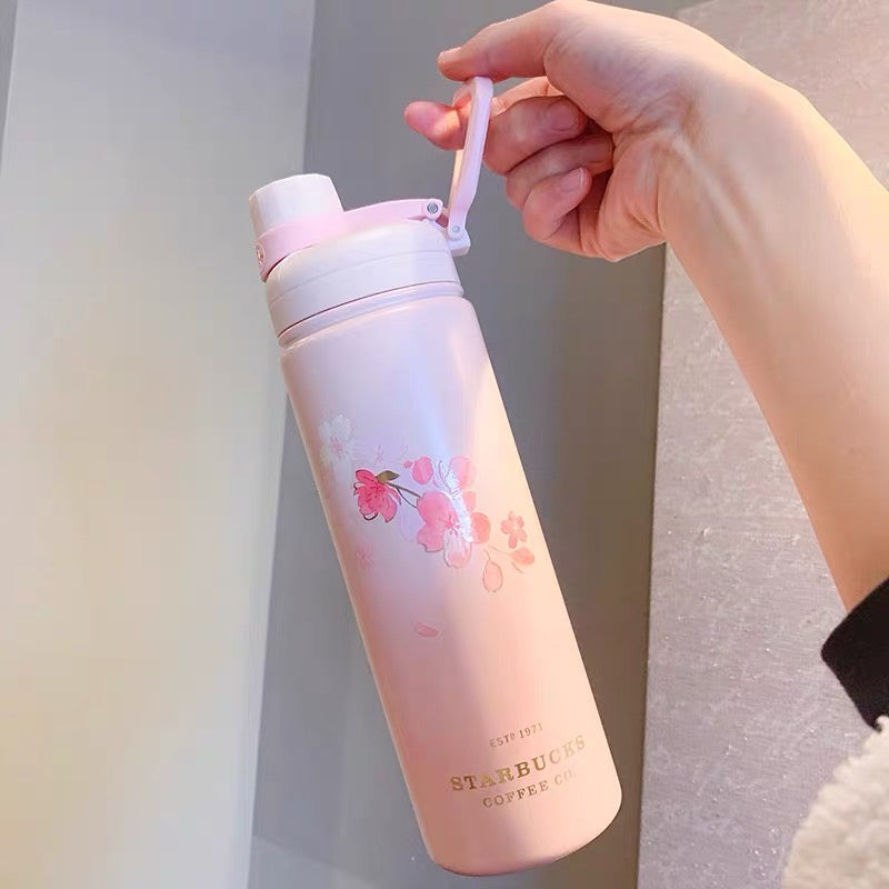 Starbucks China 2022 Sakura Season 620ml pink sakura stainless steel cup