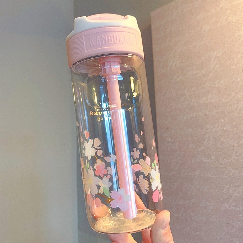 Starbucks China 2022 Sakura Season 520ml white & pink sakura discoloration straw cup