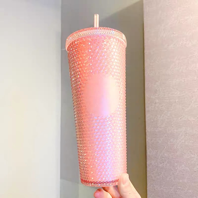 Starbucks China 2022 Sakura Season 710ml sakura pink plastics cup with straw