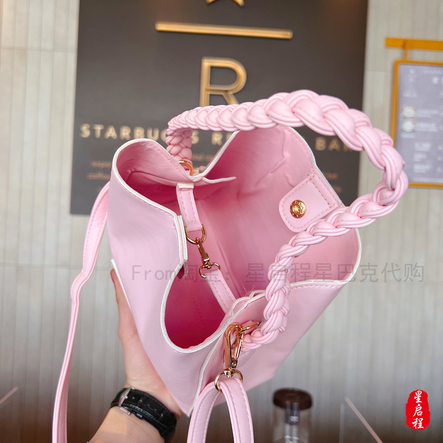 Starbucks China 2022 Sakura Season 375ml pink sakura stainless steel cup with pink bag