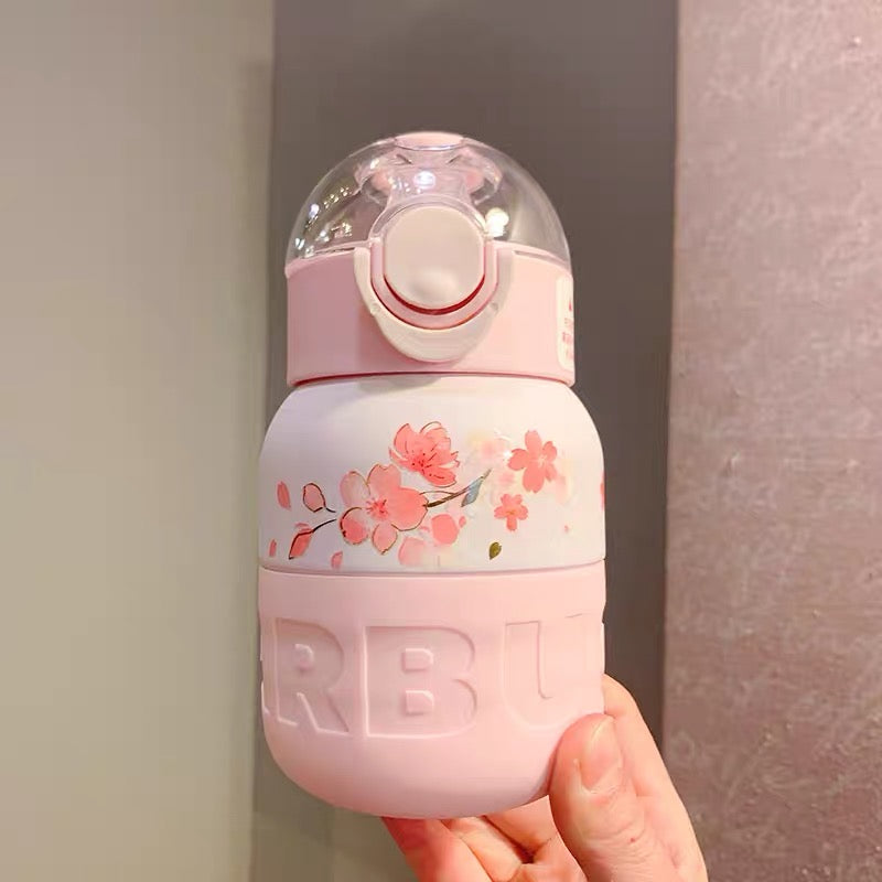 Starbucks China 2022 Sakura Season 375ml pink sakura stainless steel cup with pink bag