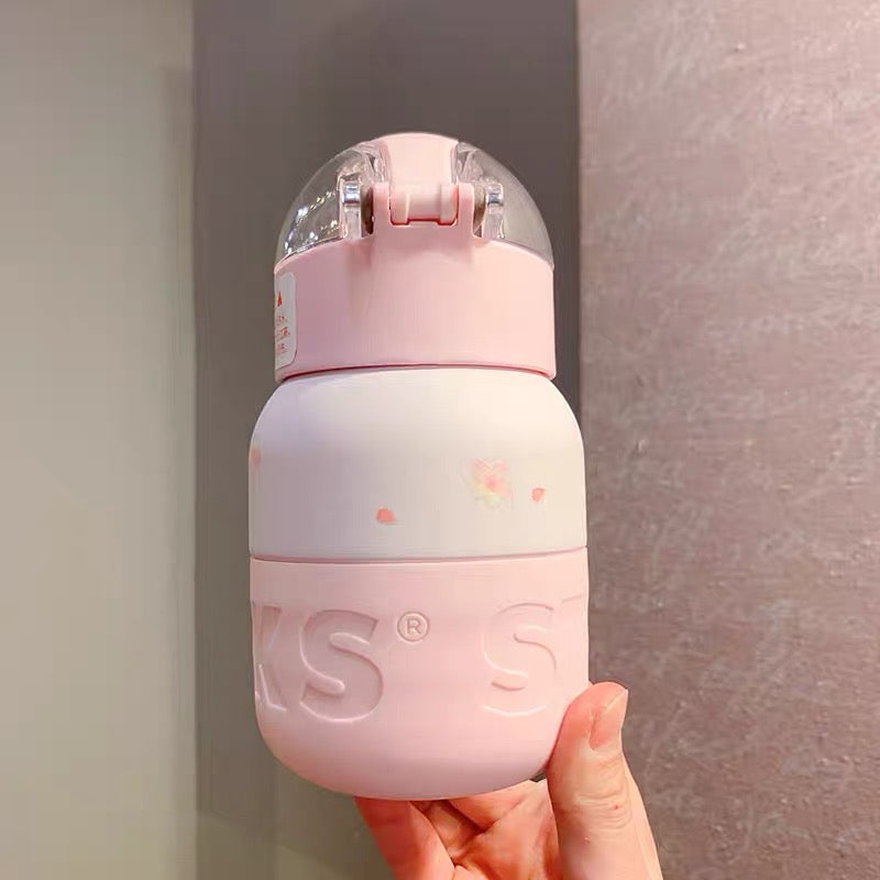Starbucks China 2022 Sakura Season 375ml pink sakura stainless steel cup with pink bag