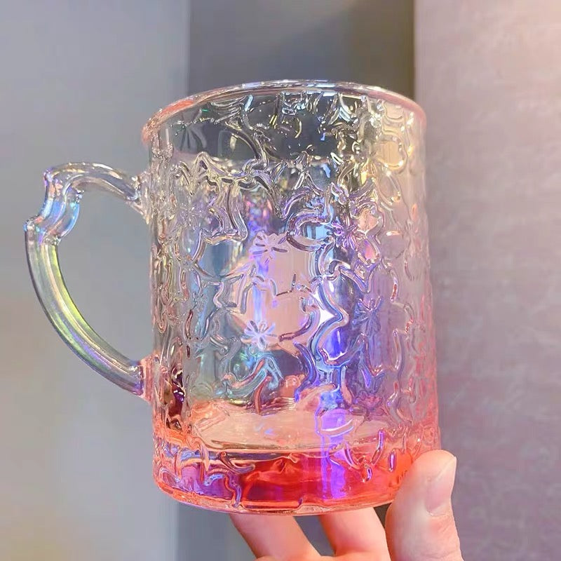 Starbucks China 2022 Sakura Season 355ml pink sakura glass cup