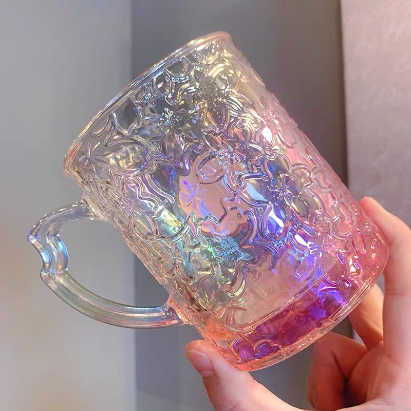 Starbucks China 2022 Sakura Season 355ml pink sakura glass cup