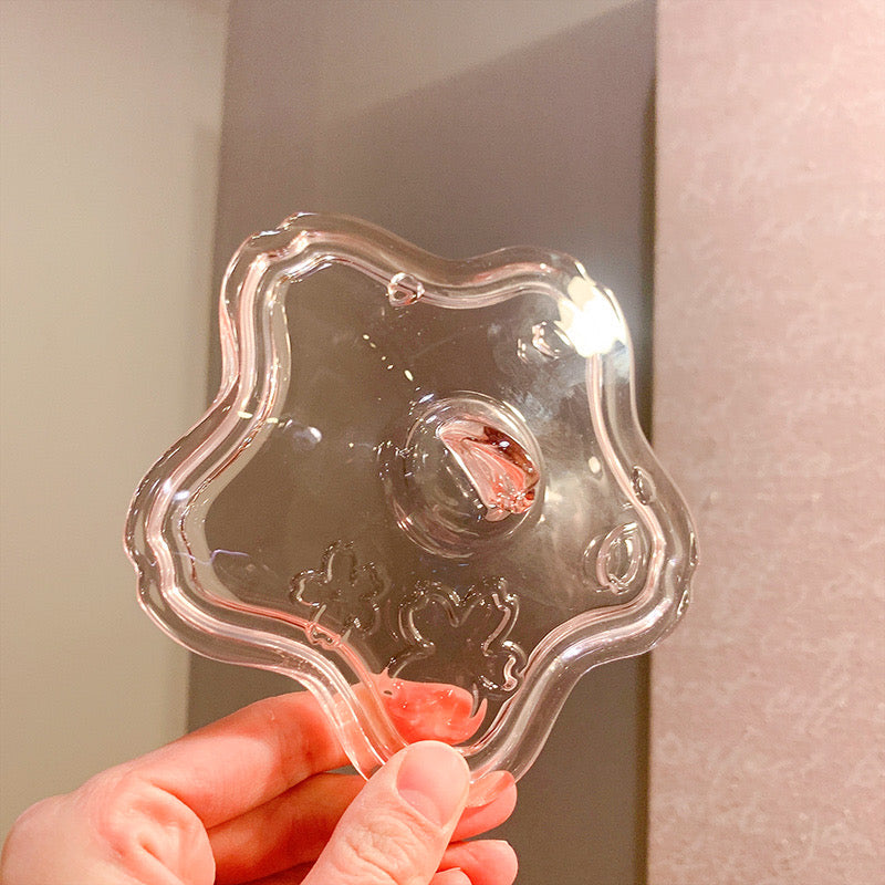 Starbucks China 2022 Sakura Season 325ml pink sakura glass bowl plate and cover