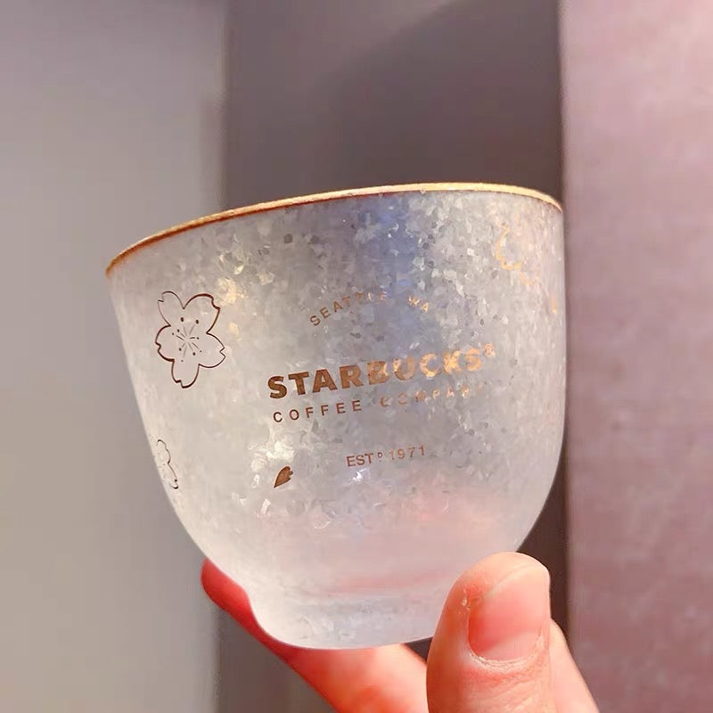 Starbucks China 2022 Sakura Season 170ml*2 pink sakura couple glass cup set box