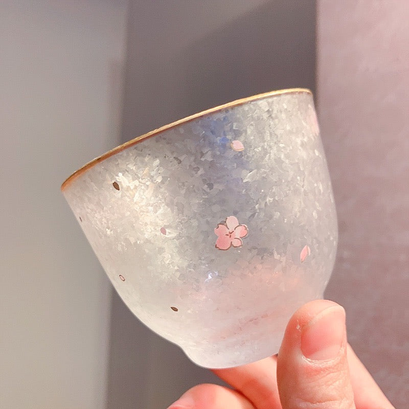 Starbucks China 2022 Sakura Season 170ml*2 pink sakura couple glass cup set box