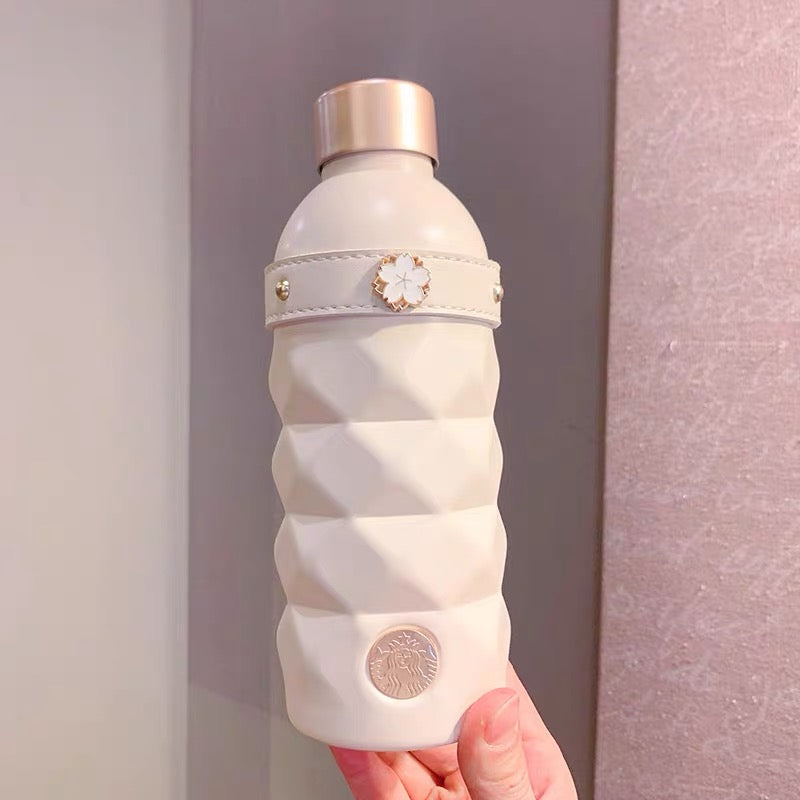 Starbucks China 2022 Sakura Season 400ml white sakura stainless steel cup with white bag
