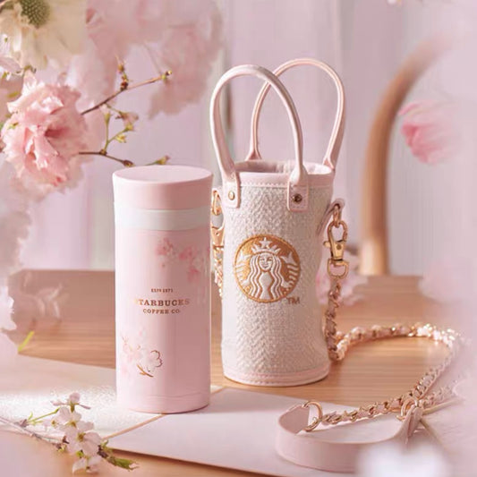 Starbucks × Thermos China 2022 Sakura Season 200ml pink sakura stainless steel vacuum cup with bag