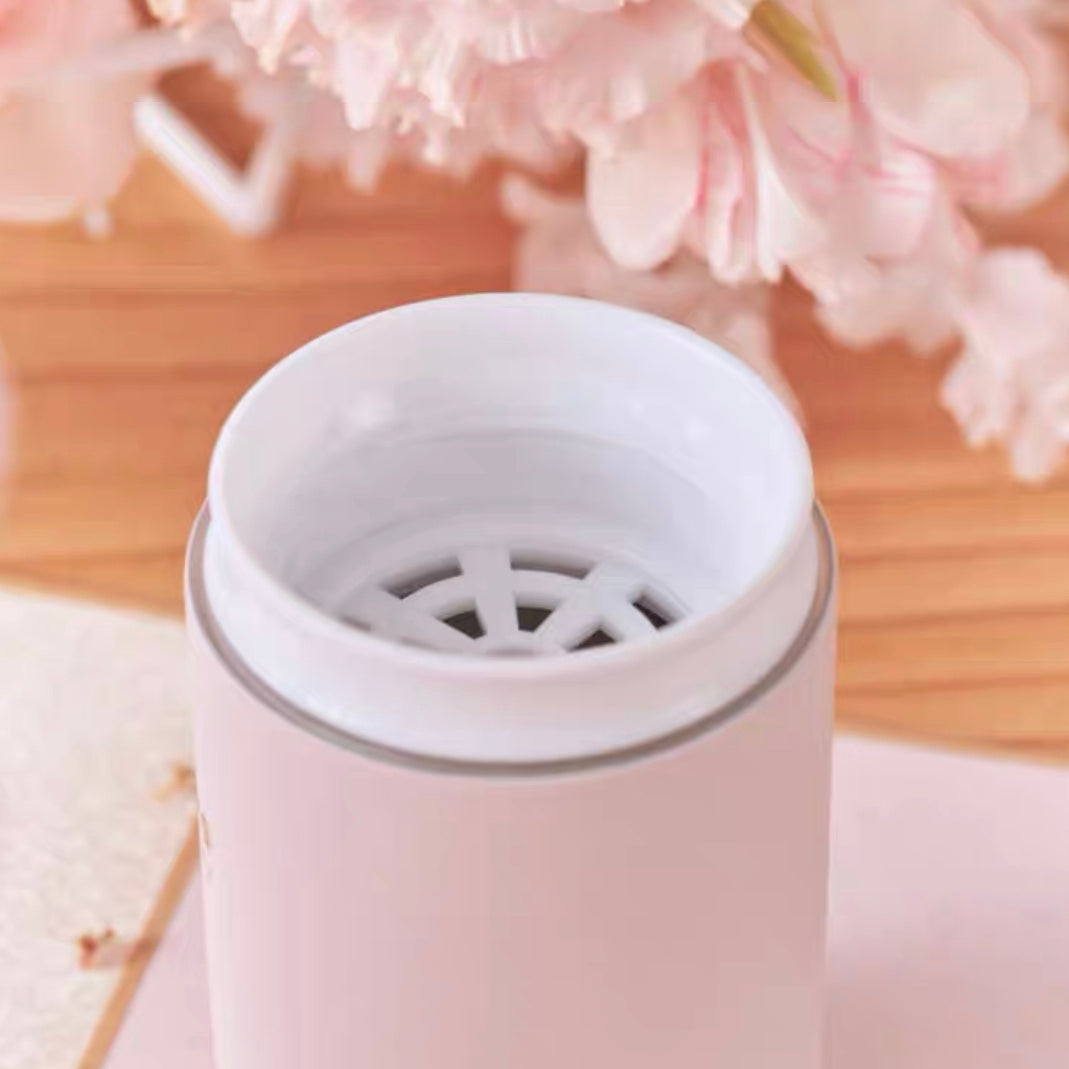 Starbucks China 2022 Sakura Season 220ml pink sakura stainless steel cup with blue bird sakura embroidery bag