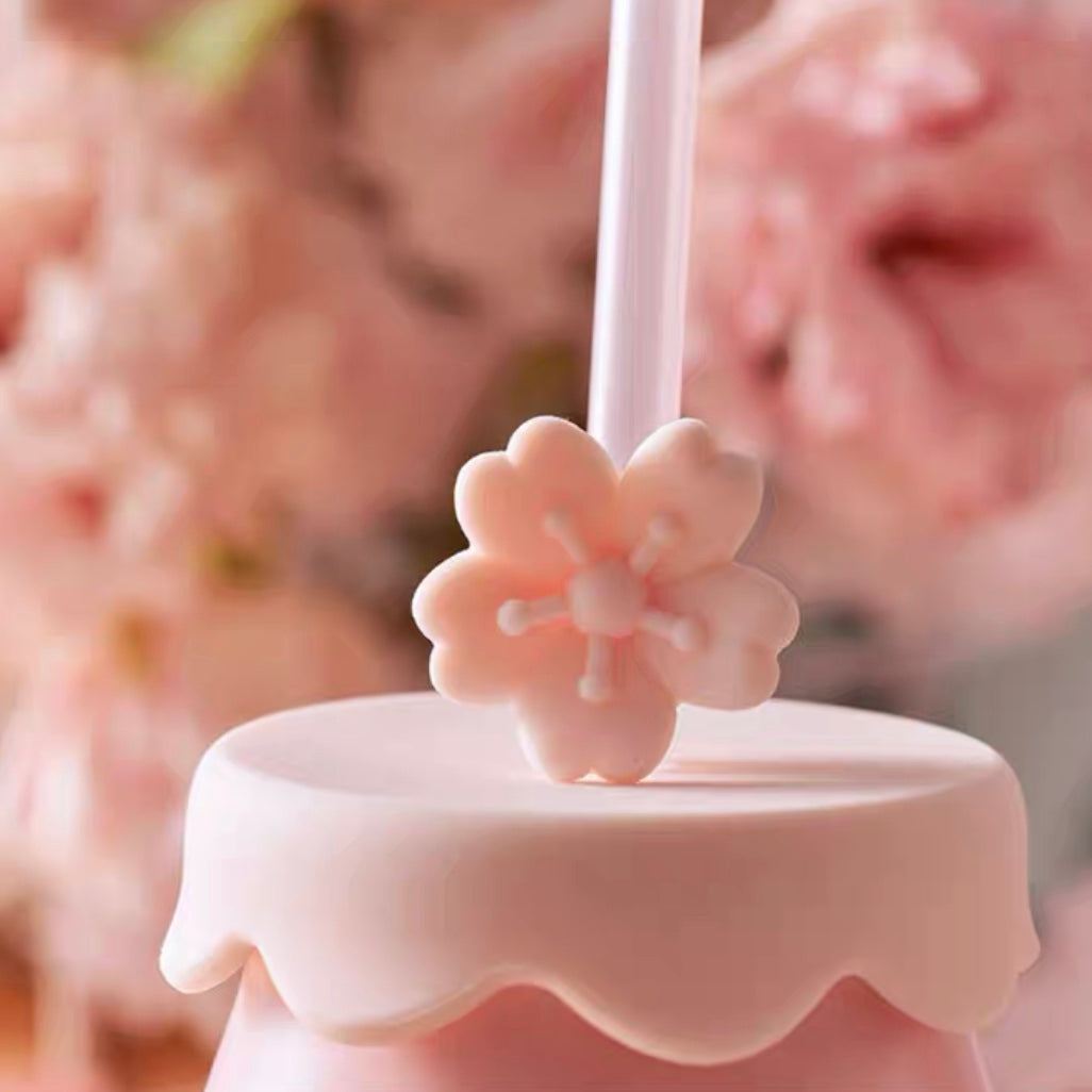 Starbucks China 2022 Sakura Season 330ml pink sakura milk can ceramics mug with straw