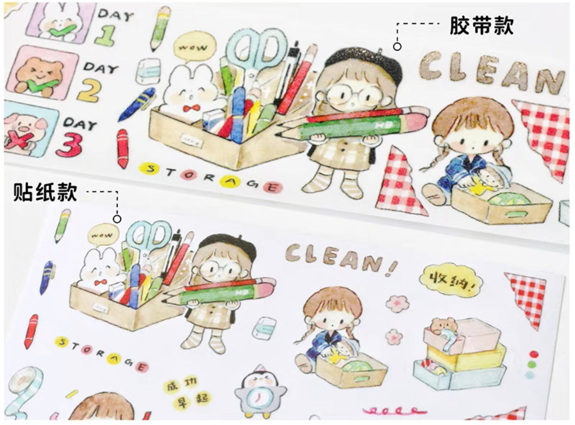 Molinta good habits and bad habits washitape and sticker pack