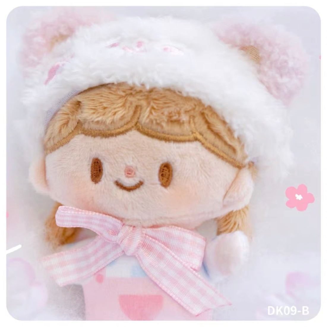 Molinta sakura panda and bunny plush pendant/toy