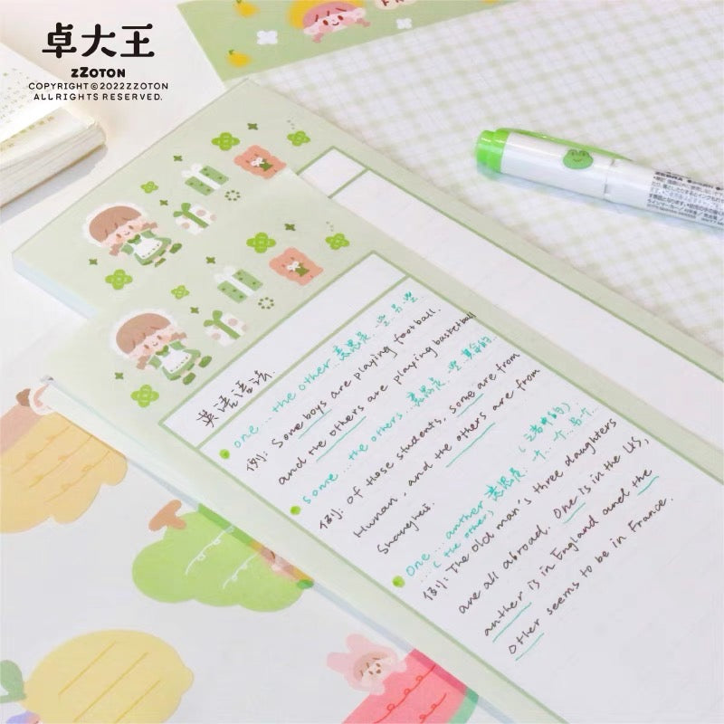 Molinta B5 half study paper memo pad