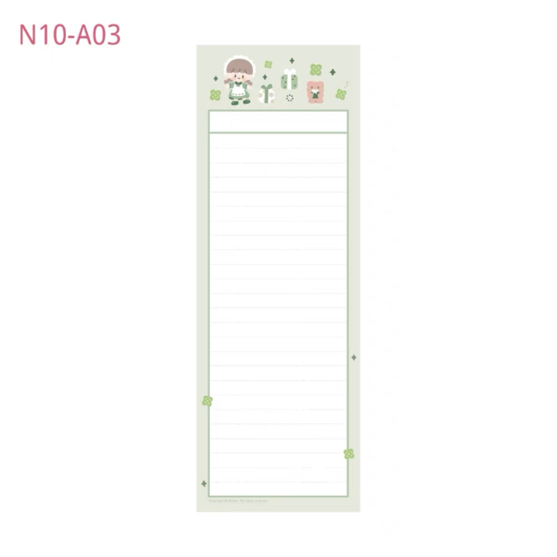 Molinta B5 half study paper memo pad