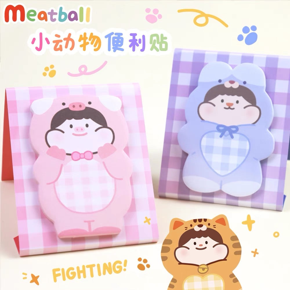 Meatball cute animal memo pad