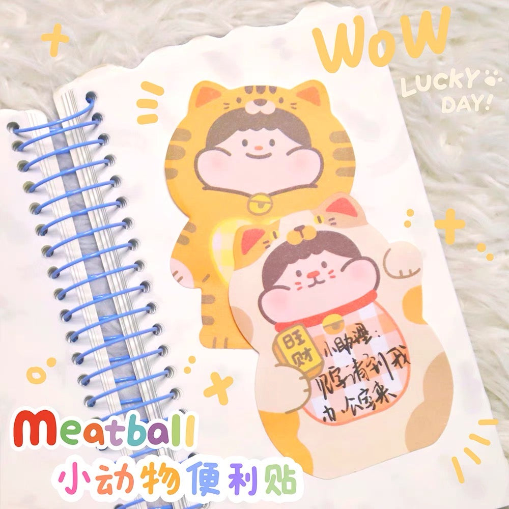Meatball cute animal memo pad
