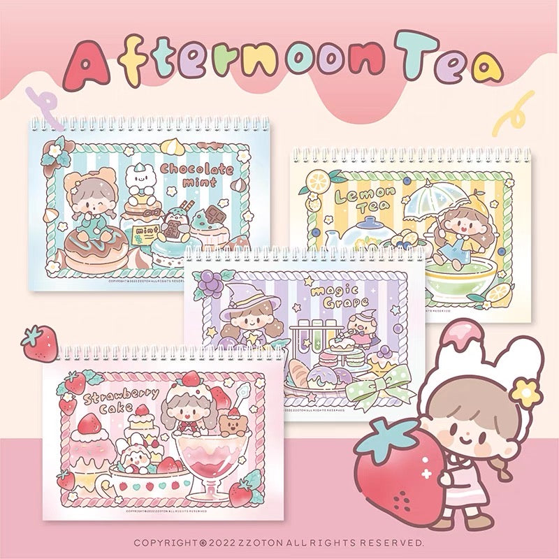 Molinta 「Afternoon Tea Time」series washitape and sticker holder book