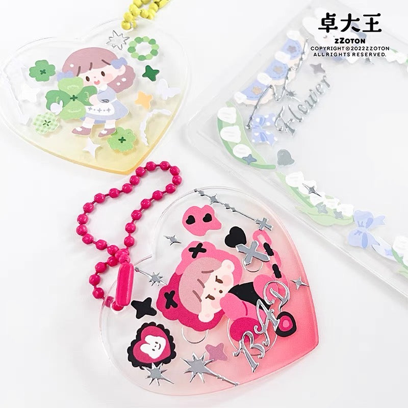 Molinta word and meteor blingbling sticker set