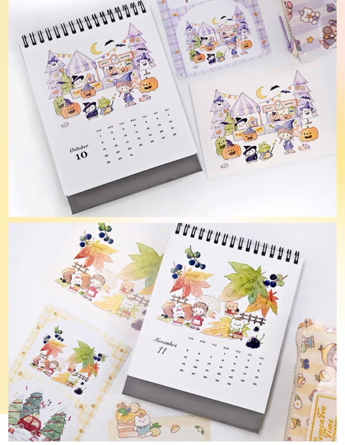Molinta 「little world」series calendar postcard sticker
