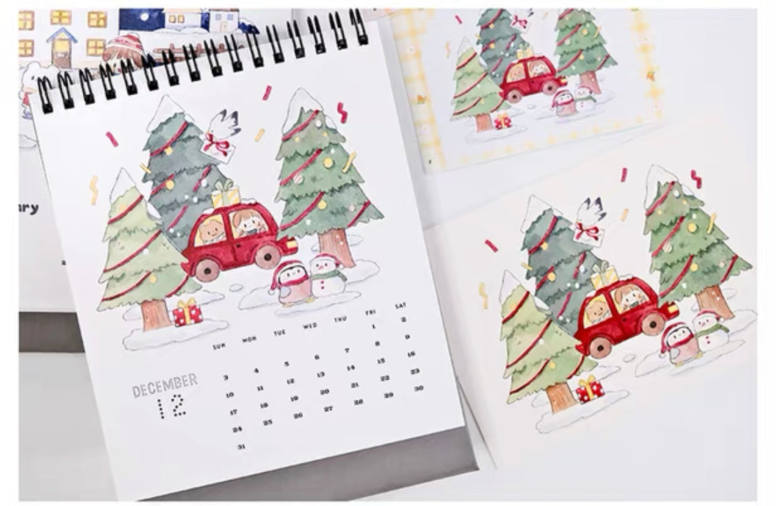 Molinta 「little world」series calendar postcard sticker