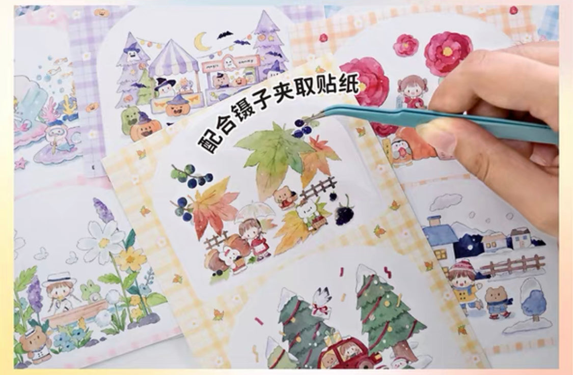 Molinta 「little world」series calendar postcard sticker