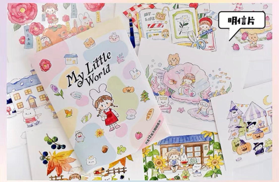 Molinta 「little world」series calendar postcard sticker