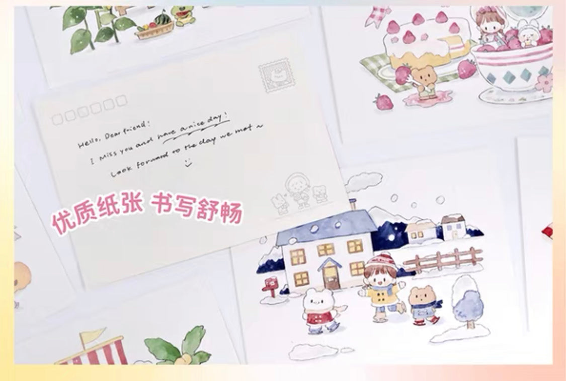 Molinta 「little world」series calendar postcard sticker
