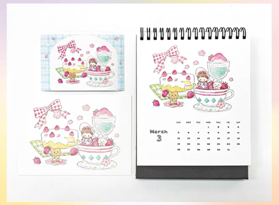 Molinta 「little world」series calendar postcard sticker