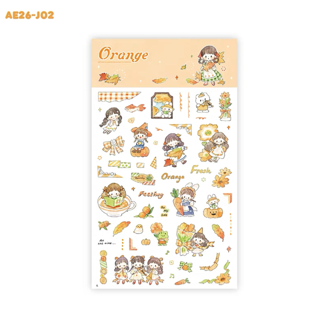 Molinta colorful sticker pack（sky blue orange）