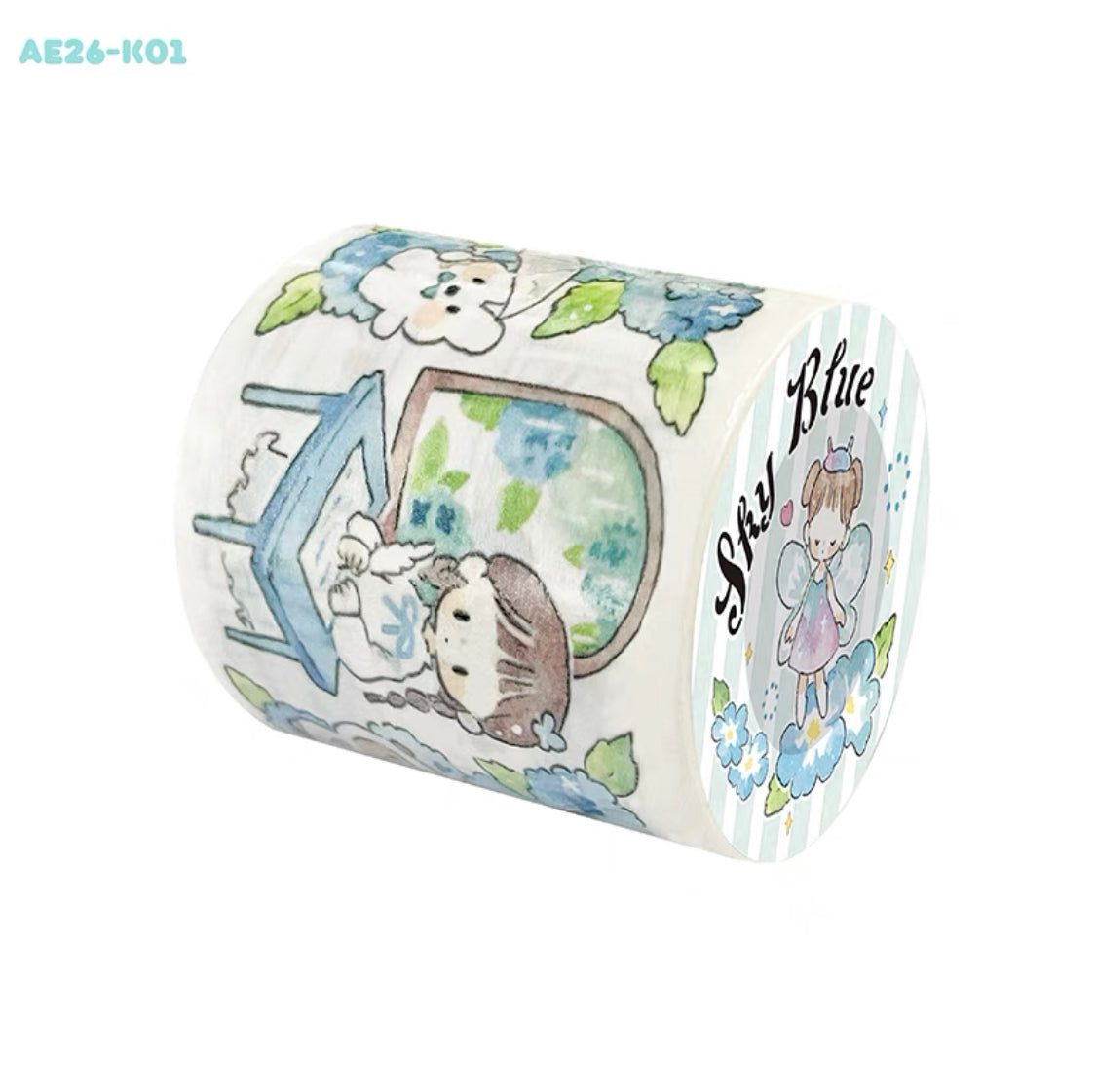 Molinta colorful washitape（sky blue orange）