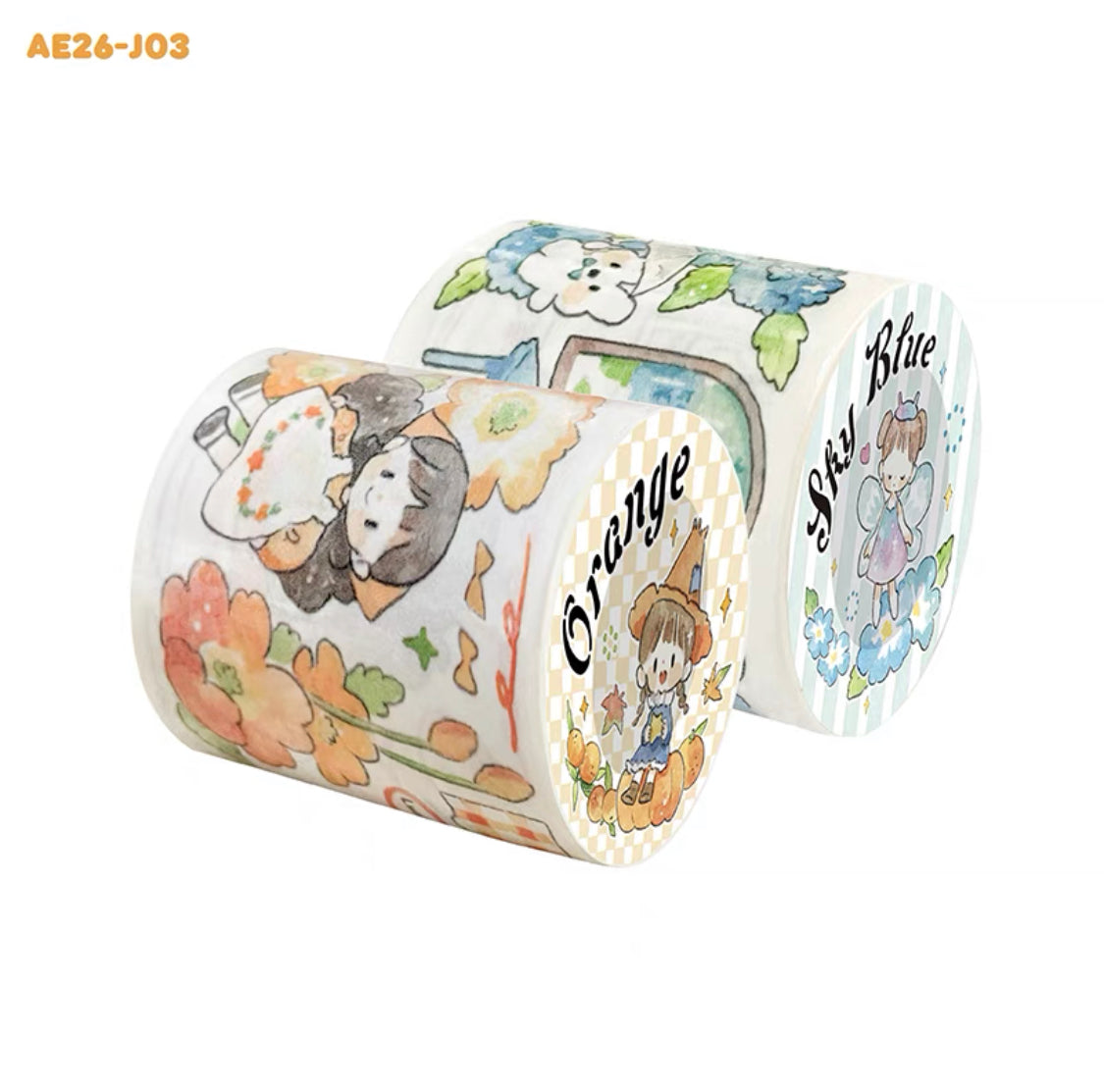Molinta colorful washitape（sky blue orange）