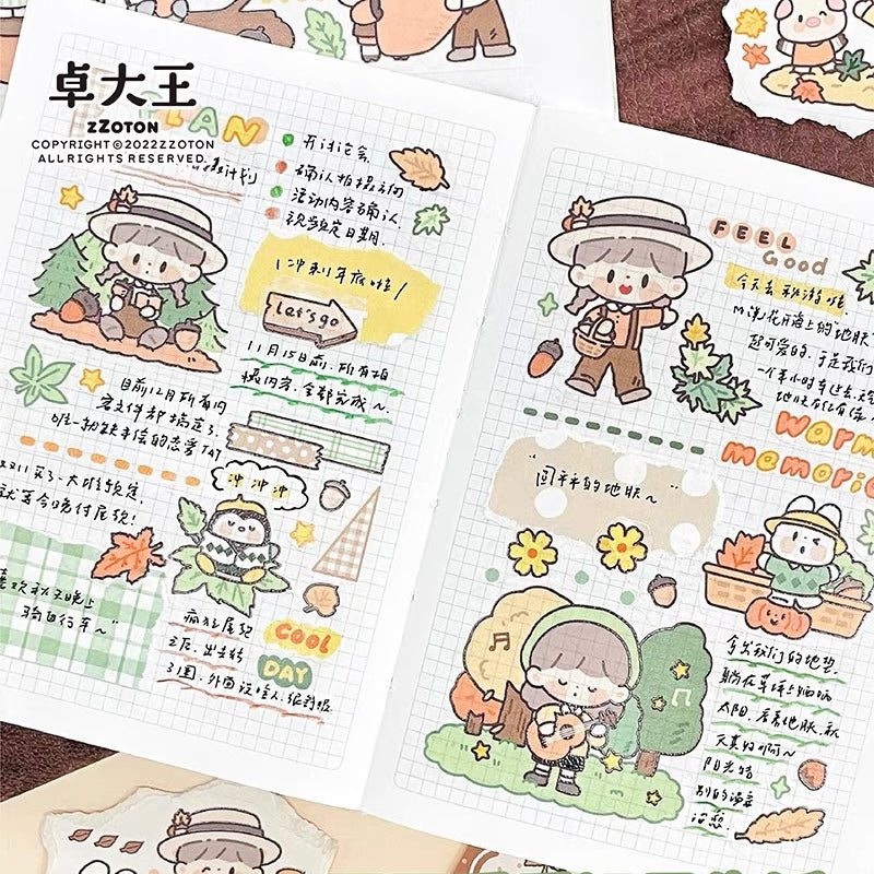 Molinta 「autumn forest」series washitape and journal paper pack