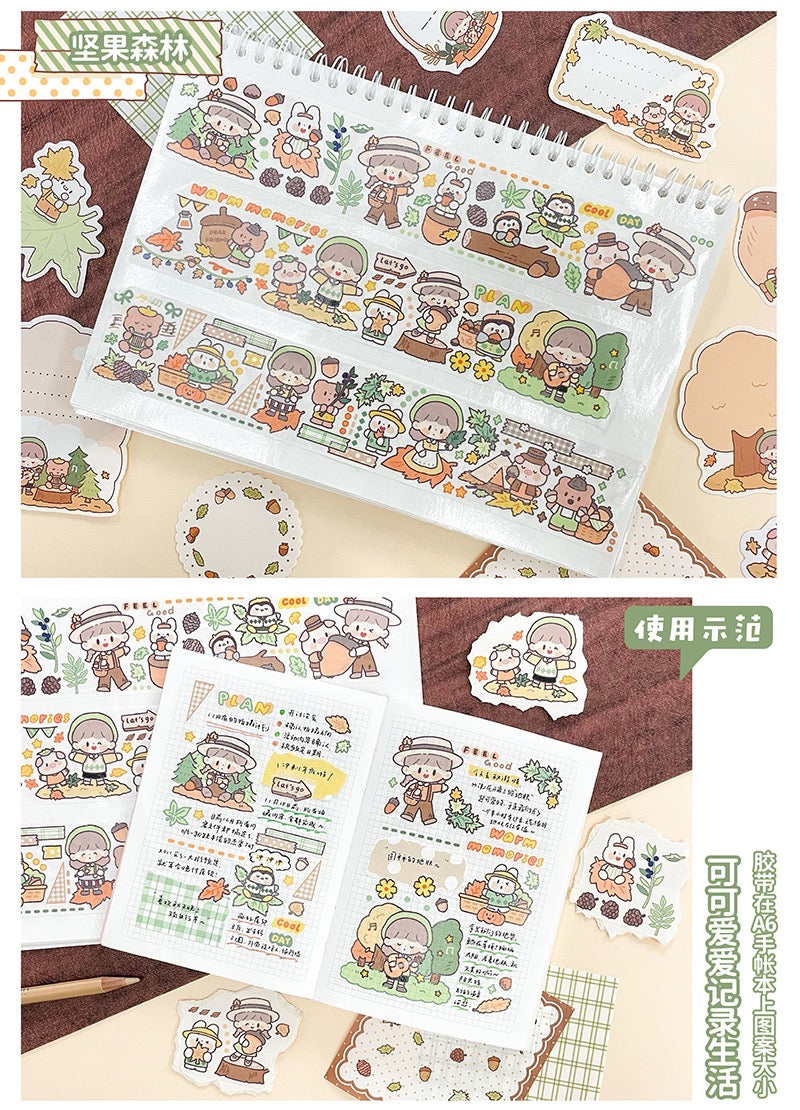 Molinta 「autumn forest」series washitape and journal paper pack