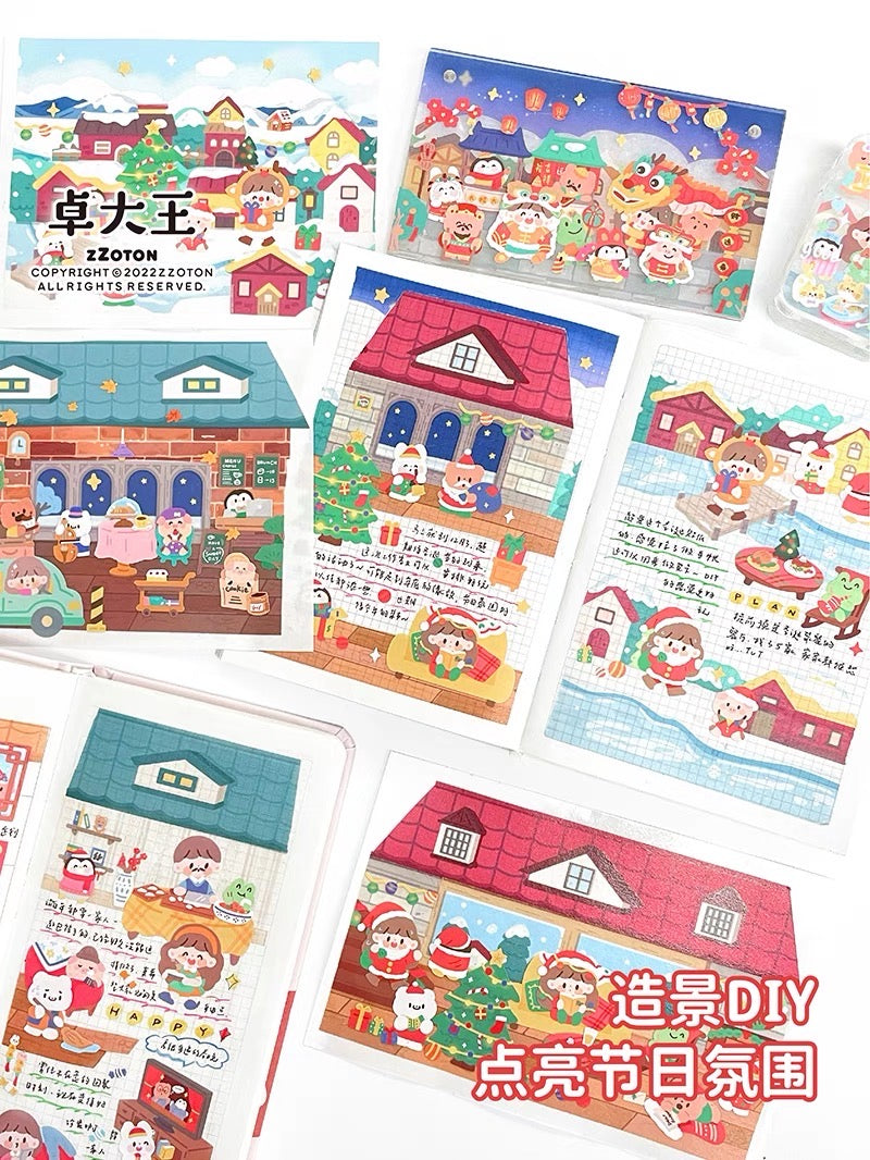 Molinta scene background shaped washitape season 4(winter style)