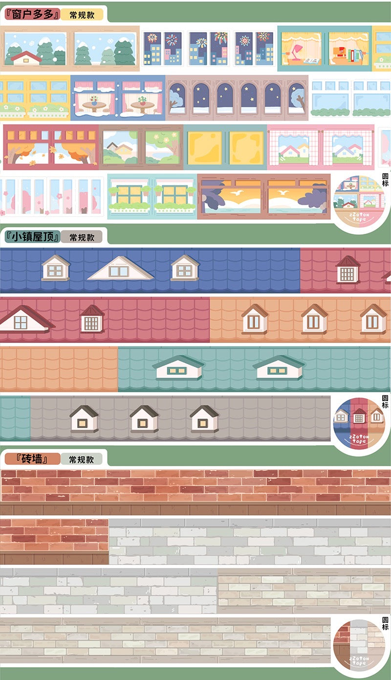 Molinta scene background shaped washitape season 4(winter style)