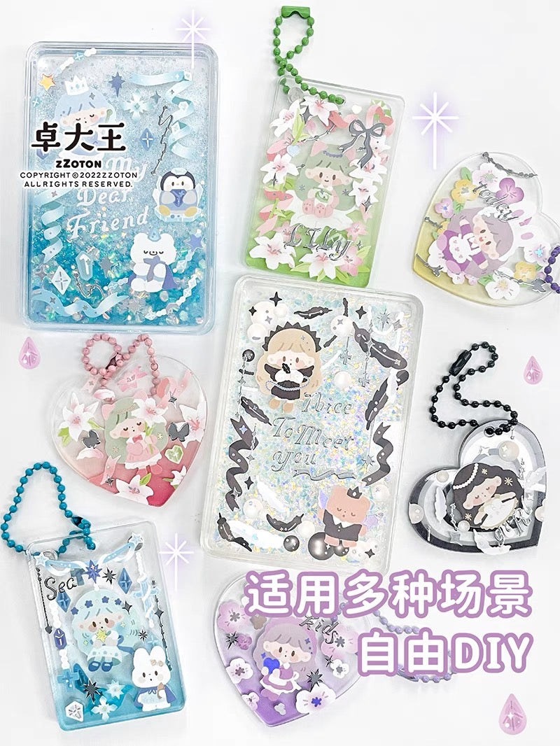 Molinta no border colorful girl sticker set 5（all 4）