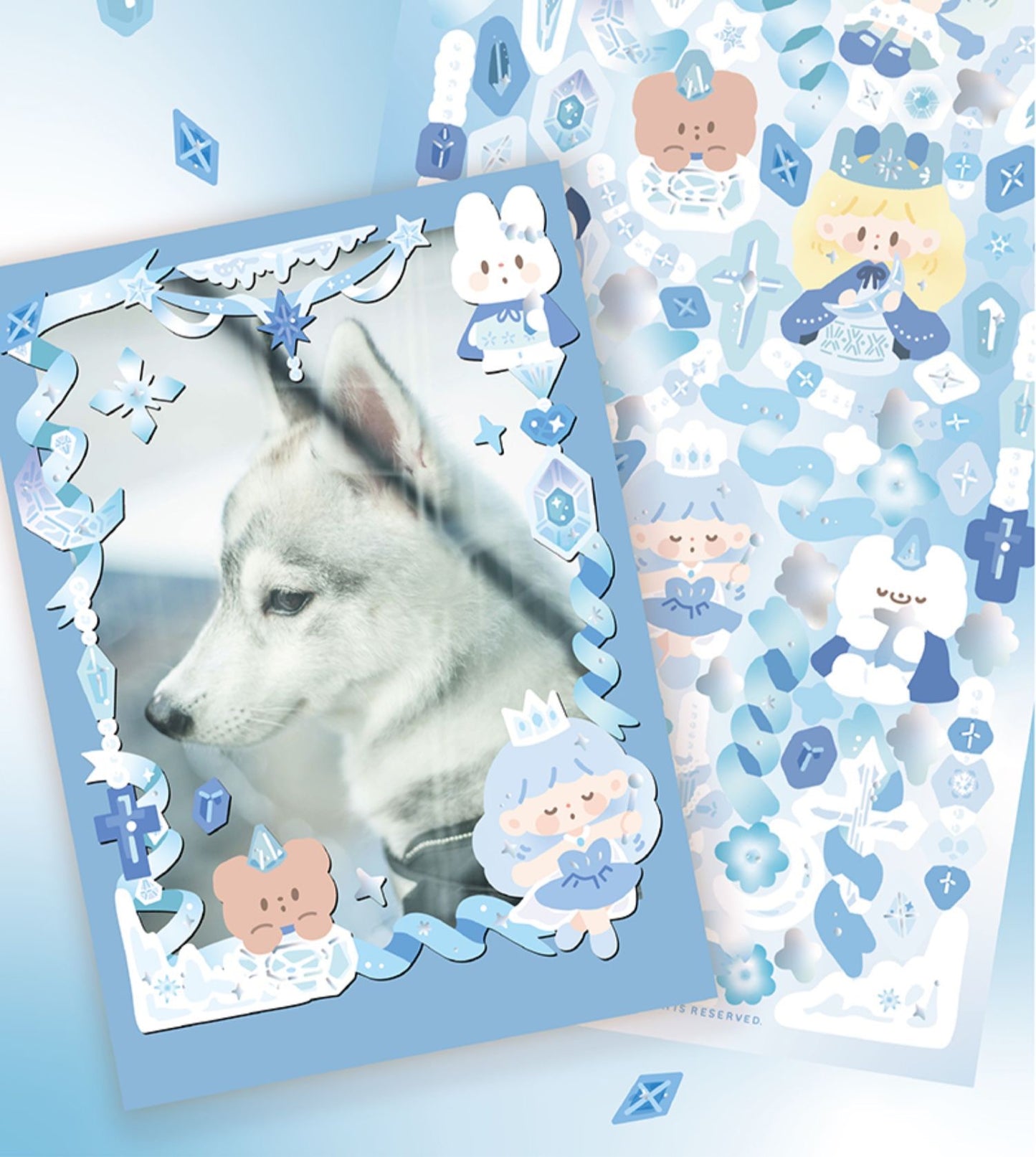 Molinta no border colorful girl sticker set 5（all 4）