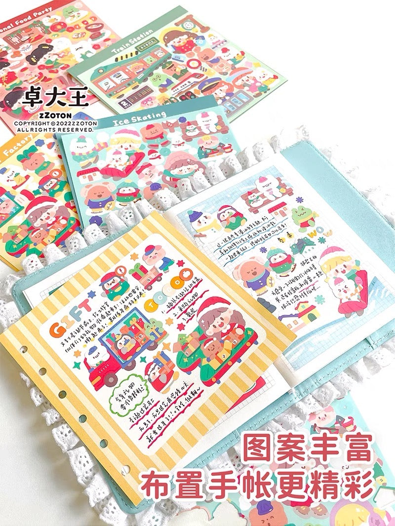 Molinta big size scene sticker set 3