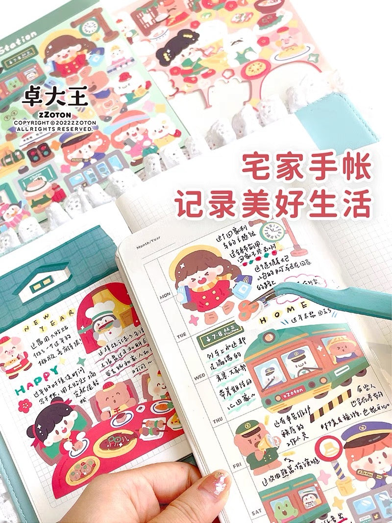 Molinta big size scene sticker set 3