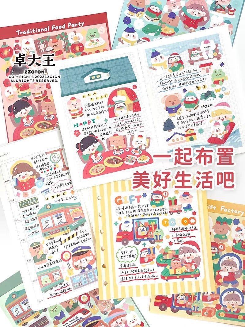 Molinta big size scene sticker set 3