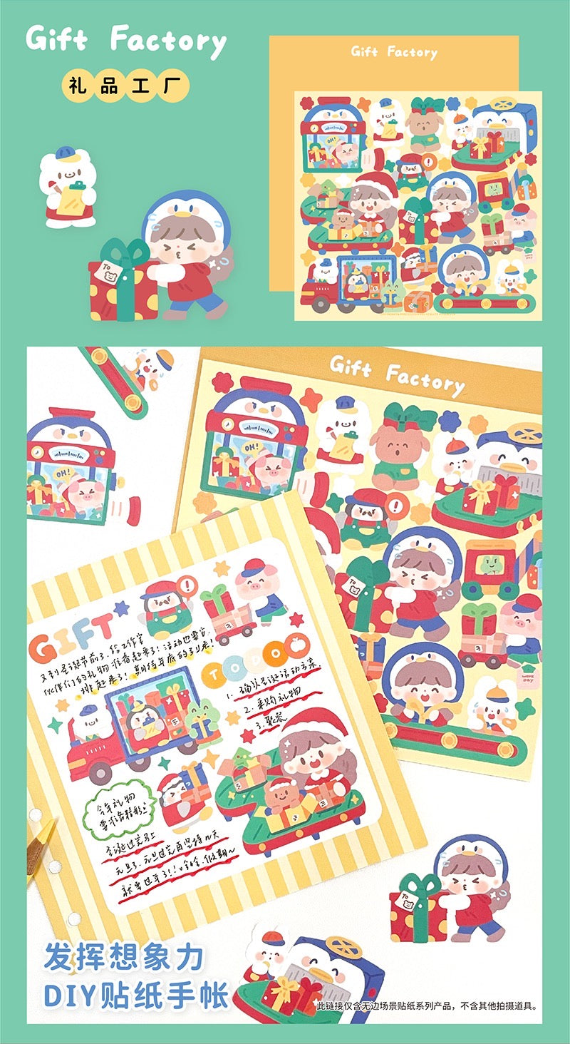 Molinta big size scene sticker set 3