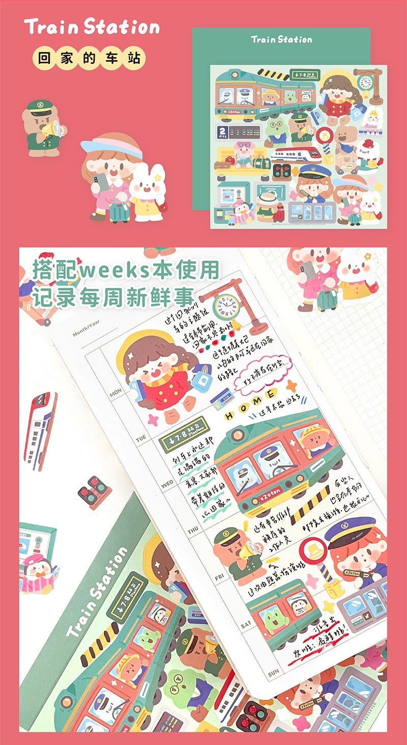 Molinta big size scene sticker set 3