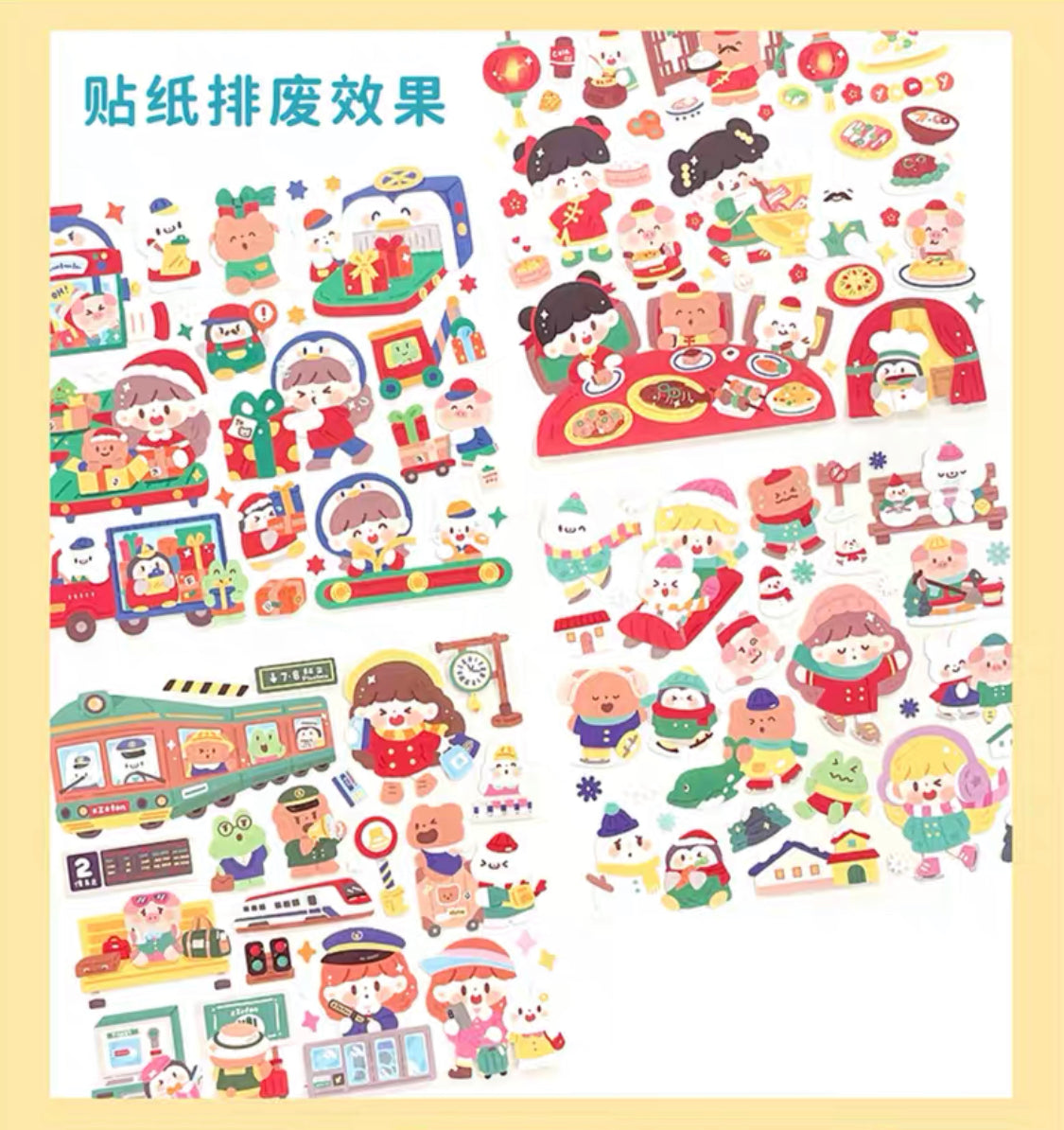 Molinta big size scene sticker set 3