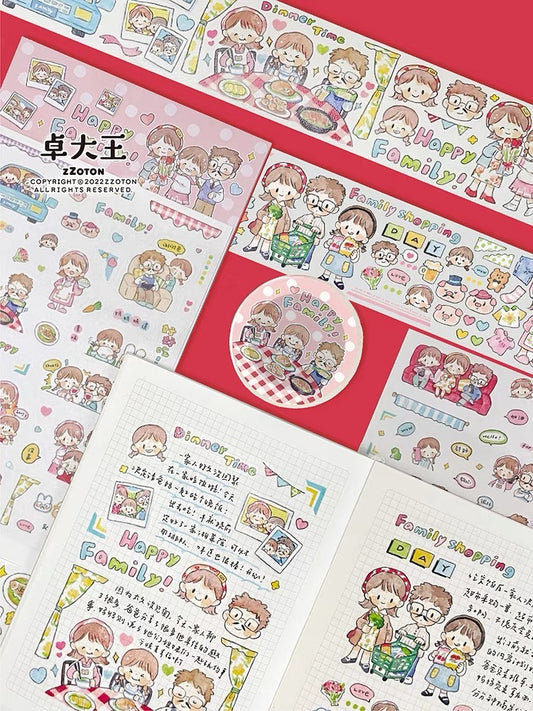 Molinta family washitape and sticker pack
