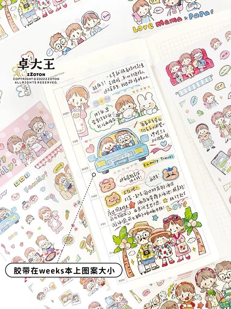Molinta family washitape and sticker pack