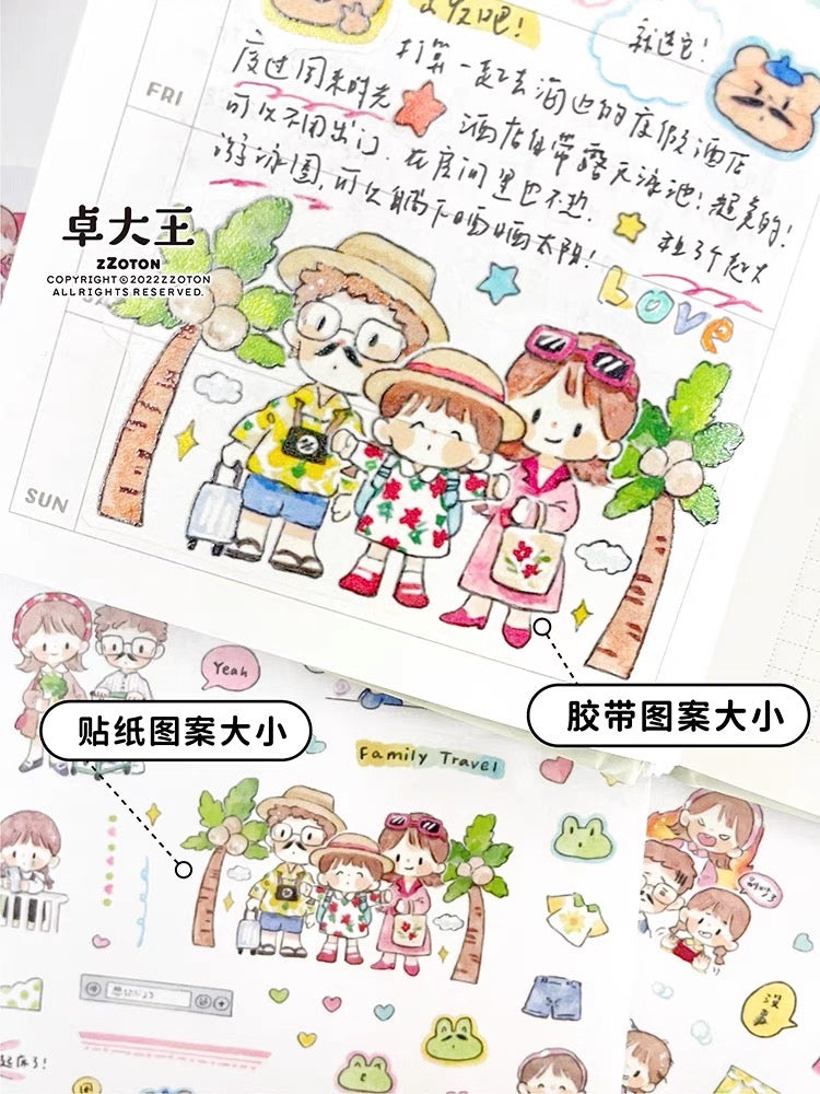 Molinta family washitape and sticker pack