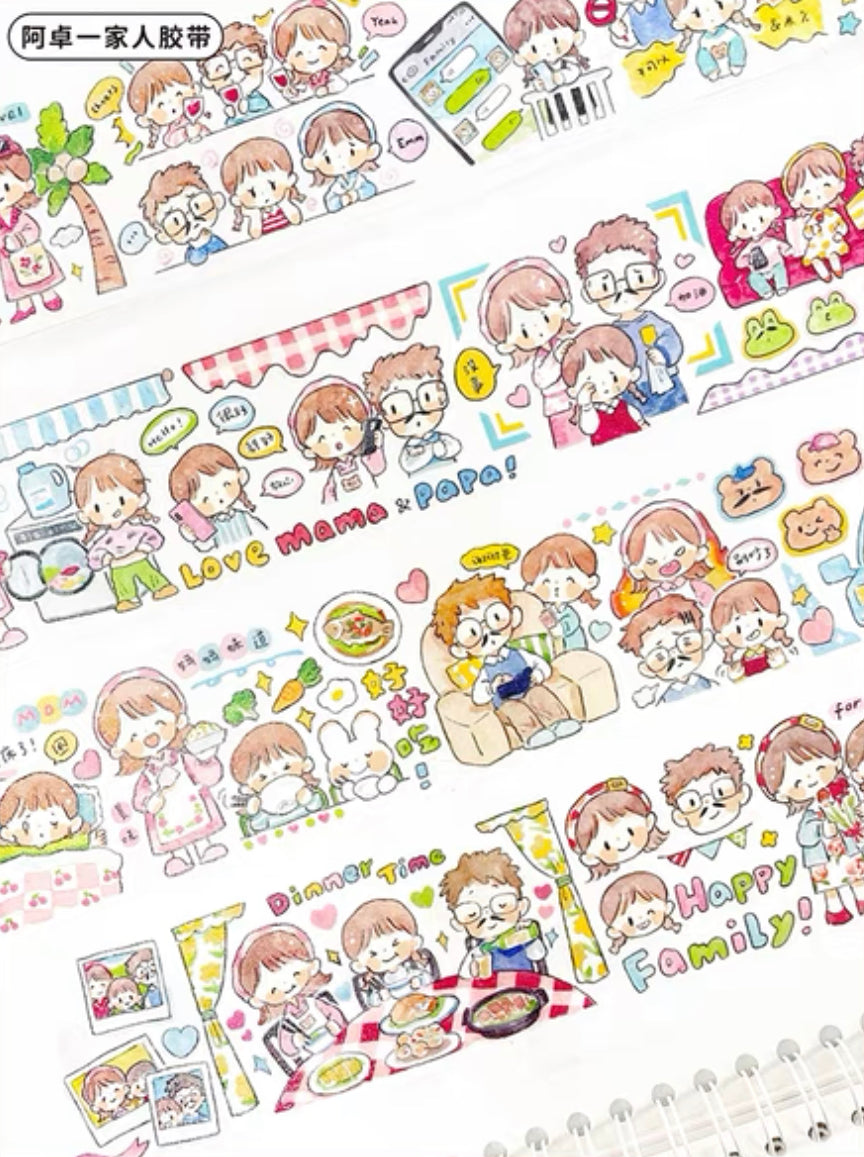 Molinta family washitape and sticker pack
