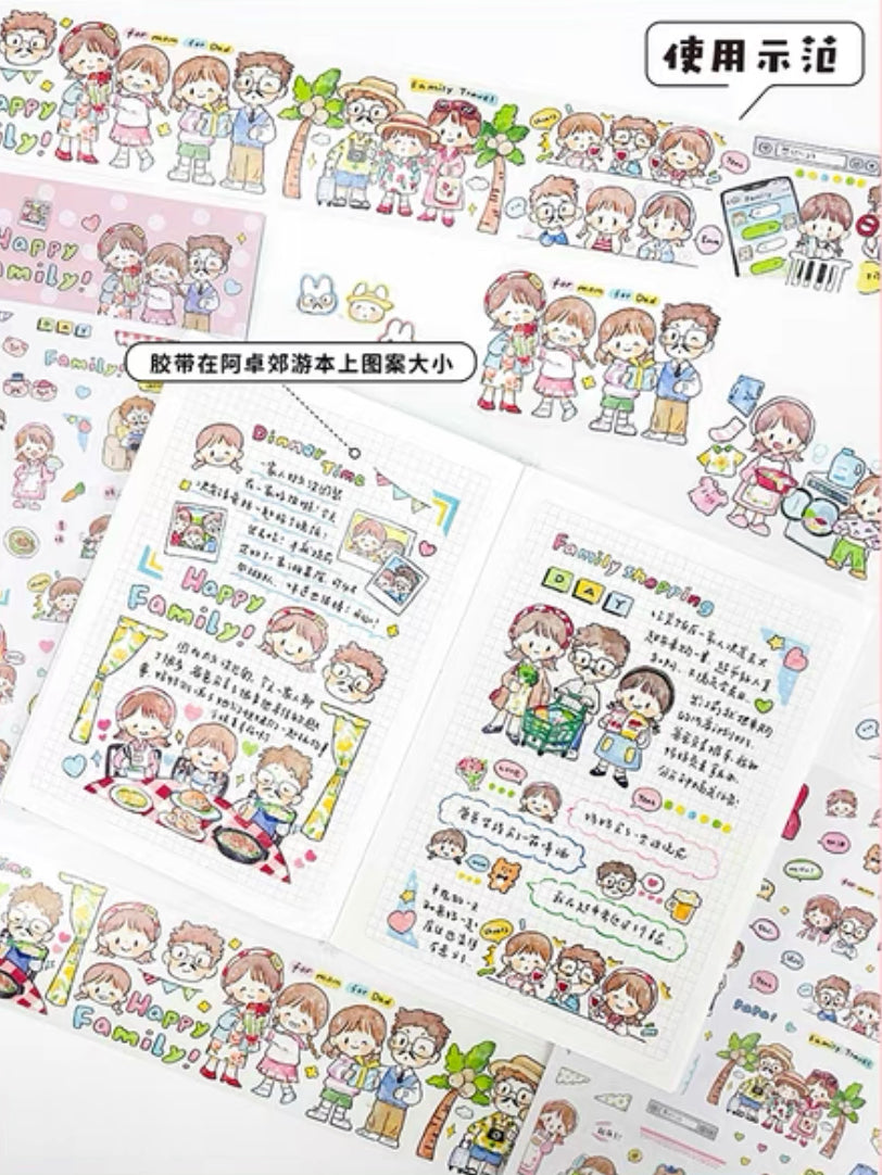 Molinta family washitape and sticker pack